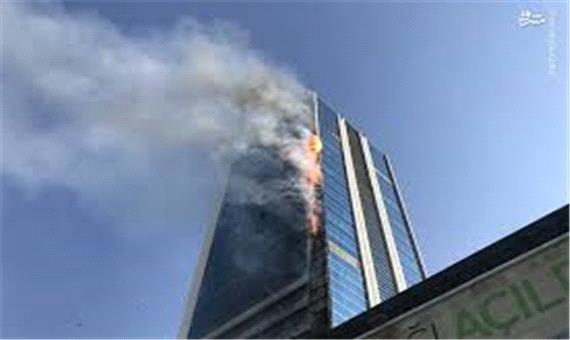 آتش سوزی در مرکز خرید 25 طبقه آنکارا