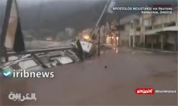 تصاویری از طوفان بی سابقه در یونان