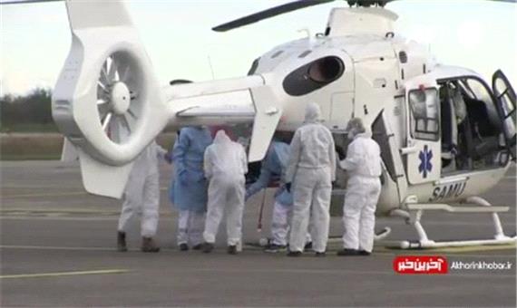 انتقال هوایی بیماران مبتلا به کرونا برای درمان در فرانسه