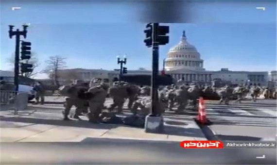 کنگره آمریکا در محاصره نظامیان