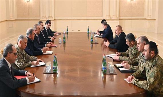 دیدار مسئولان ارشد ترکیه‌ای با رئیس‌جمهور آذربایجان در باکو