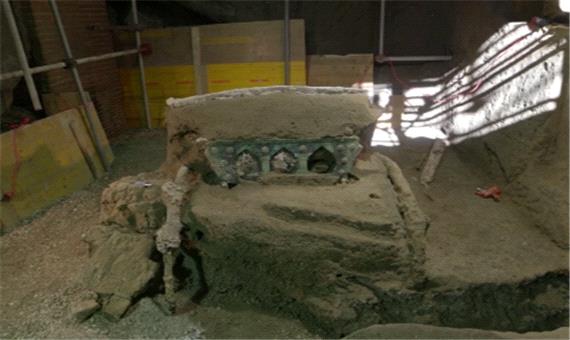 کشف کالسکه تشریفاتی رم باستان در شهر سوخته پمپئی