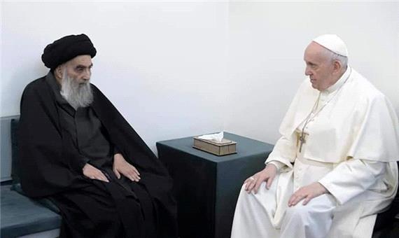 تشکر پاپ از آیت الله سیستانی و شیعیان در یک دیدار تاریخی