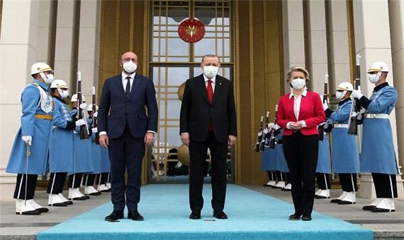 استقبال اردوغان از 2 مقام ارشد اتحادیه اروپا در آنکارا