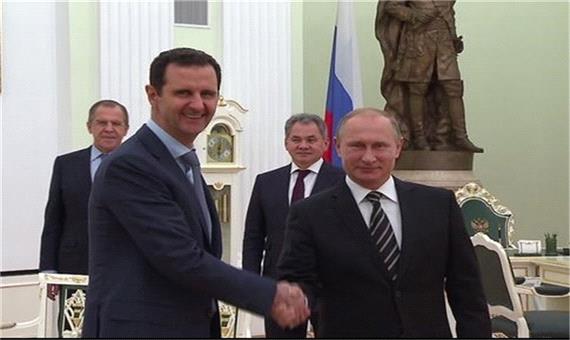 پیام تبریک بشار اسد به پوتین