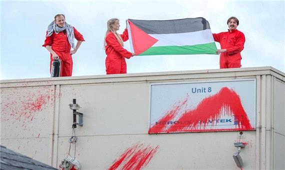 حمله طرفداران فلسطین به کارخانه اسرائیلی تولید پهپاد در انگلیس