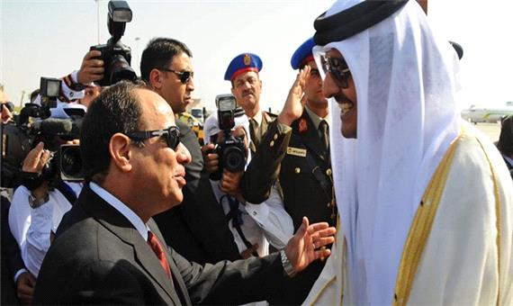 وزیر خارجه مصر پیام السیسی را به امیر قطر داد