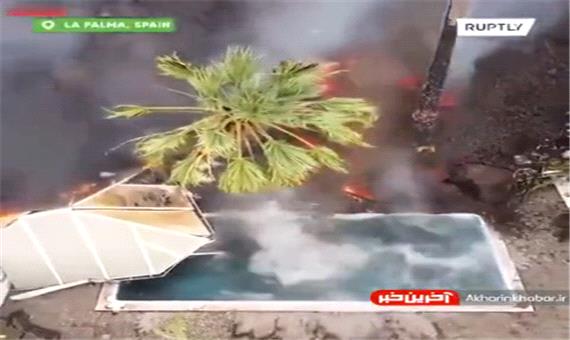 گدازه‌های آتشفشان خانه‌های جزایر قناری را بلعید
