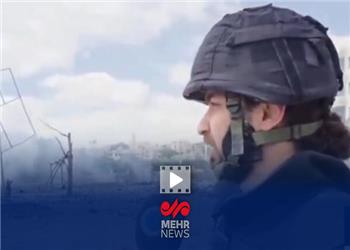 لحظه هدف قرار گرفتن خبرنگار شبکه پرستیوی توسط پهپاد رژیم صهیونیستی