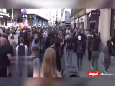 تظاهرات پر ازدحام مردم انگلیس در اعتراض به سیاست‌هایی کرونایی دولت