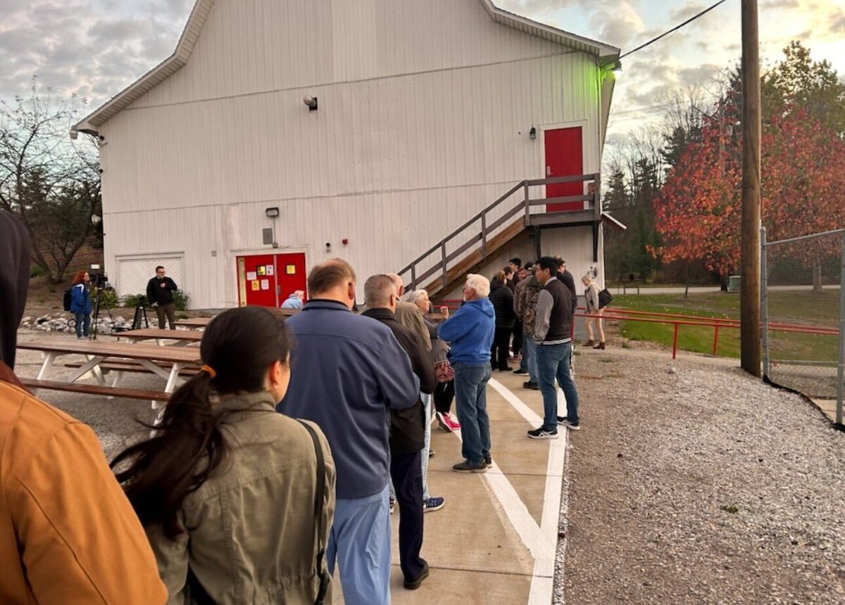 صف طولانی دریافت غذای رایگان در کالیفرنیا