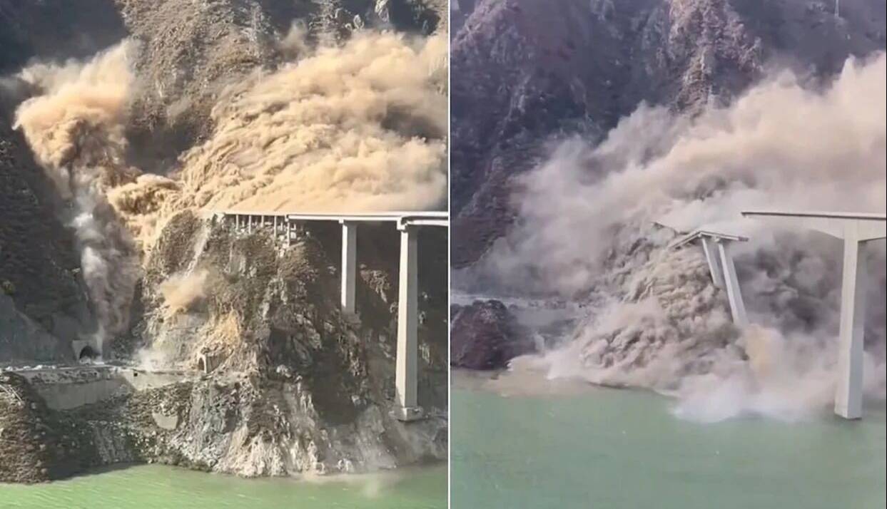 فرو ریختن پل نوساز در سیچوان چین