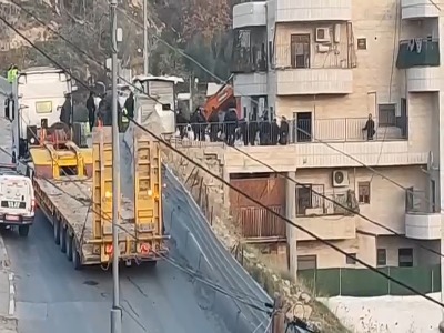 تخریب یک ساختمان مسکونی در جنوب مسجدالاقصی