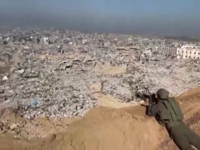 تصاویر وحشتناک از شهر جبالیا در نوار غزه