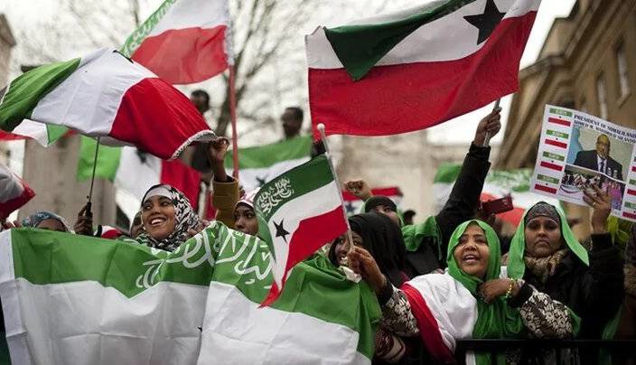 تظاهرات ضد صهیونیستی مردم سومالی لند در مخالفت با حضور اسرائیل