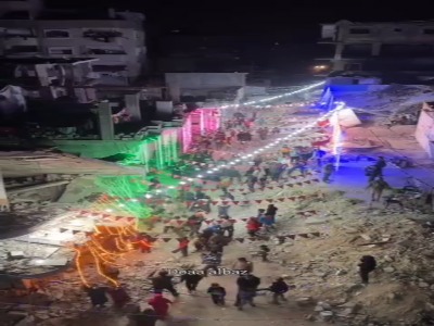 استقبال از ماه رمضان در خرابه های غزه