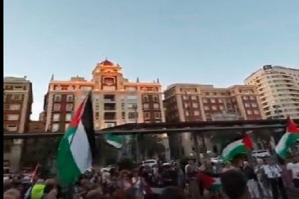 درخواست مردم اسپانیا برای قطع روابط دیپلماتیک با رژیم صهیونیستی +فیلم