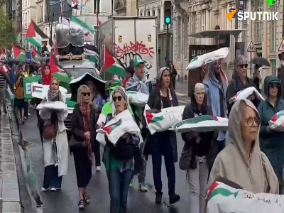 تظاهرات مردم فرانسه در حمایت از فلسطین | آخرین خبر